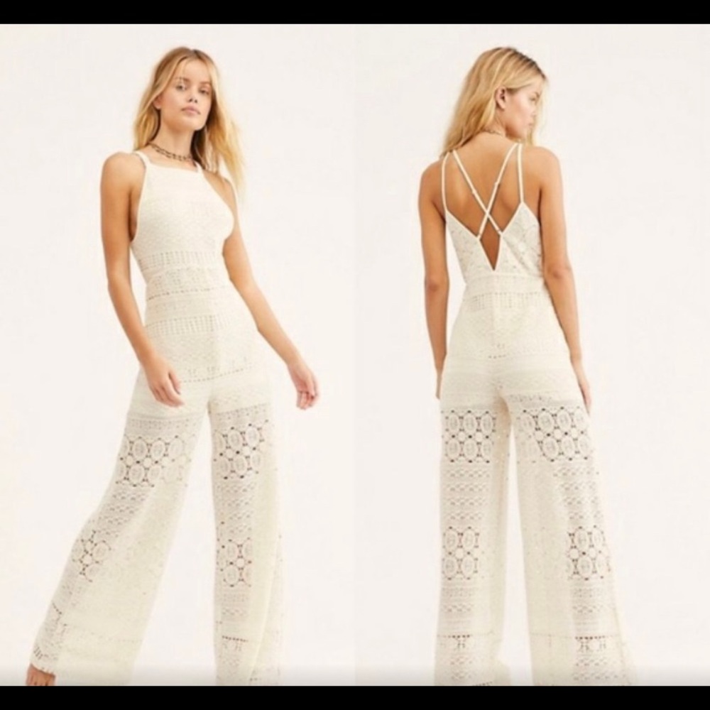 Free People Crochet Romper
